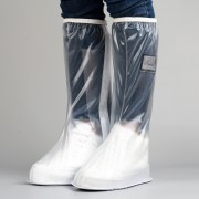 Бахилы многоразовые Высокие ПВХ Coolnice 4XL (45-46) Белые Прозрачные