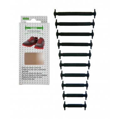 Силиконовые шнурки Coolnice К01 10+10 Черные