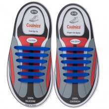 Силиконовые шнурки Coolnice для детской обуви 6+6 Синие (Д06)