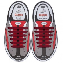 Силиконовые шнурки Coolnice для детской обуви 6+6 Бордовые (Д15)