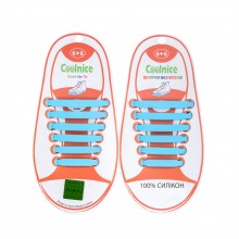 Силиконовые шнурки Coolnice Kids Д08 Голубые