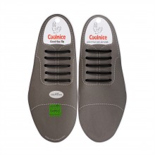 Силиконовые шнурки для кожаной обуви Coolnice Classic С01 Черные
