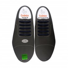 Силиконовые шнурки для кожаной обуви Coolnice Classic С04-40 Темно-синие
