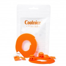 Силиконовые шнурки Coolnice Оранжевые (ДФ07)
