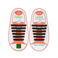 Силиконовые шнурки Coolnice Kids Д01 Черные