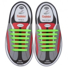 Силиконовые шнурки Coolnice для детской обуви 6+6 Салатовые (Д13)