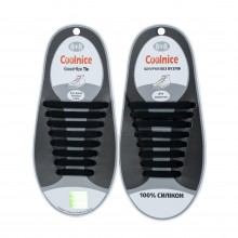 Силиконовые шнурки Coolnice  В01 Черные