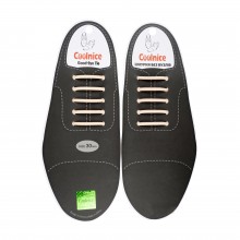 Силиконовые шнурки для кожаной обуви Coolnice Classic С05-30 Бежевые 