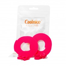 Силиконовые шнурки с затяжкой Coolnice Розовые (ДФ09)