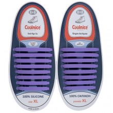 Силиконовые шнурки Coolnice XL очень большие 8+8 Сиреневый (XL07) Силиконовые шнурки Coolnice XL очень большие 8+8 Сиреневый (XL07)