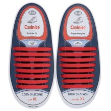 Силиконовые шнурки Coolnice XL очень большие 8+8 Красные (XL02)