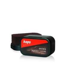 Коричневая губка для обуви Kaps Brown Perfect Shine