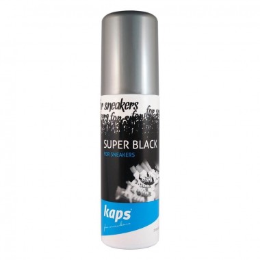 Жидкая черная краска для ухода за обувью Kaps Super Black 75