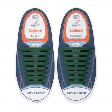 Силиконовые шнурки Coolnice "8+8" Зелёные "Хвоя"