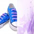 Шнурки силиконовые Coolnice Фиолетовые прямые "7+7 One size" 